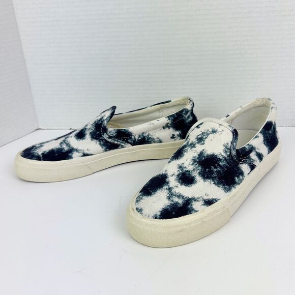 Madewell Sidewalk Slip On Sneakers Tie Dyed Recycled Canvas Tennis Shoes Comfy 7 - Picture 4 of 10